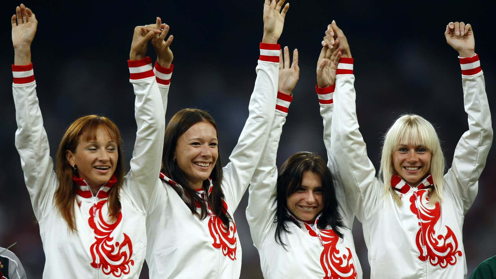 Team Russia was stripped of its 2008 relay gold upon evidence of doping.