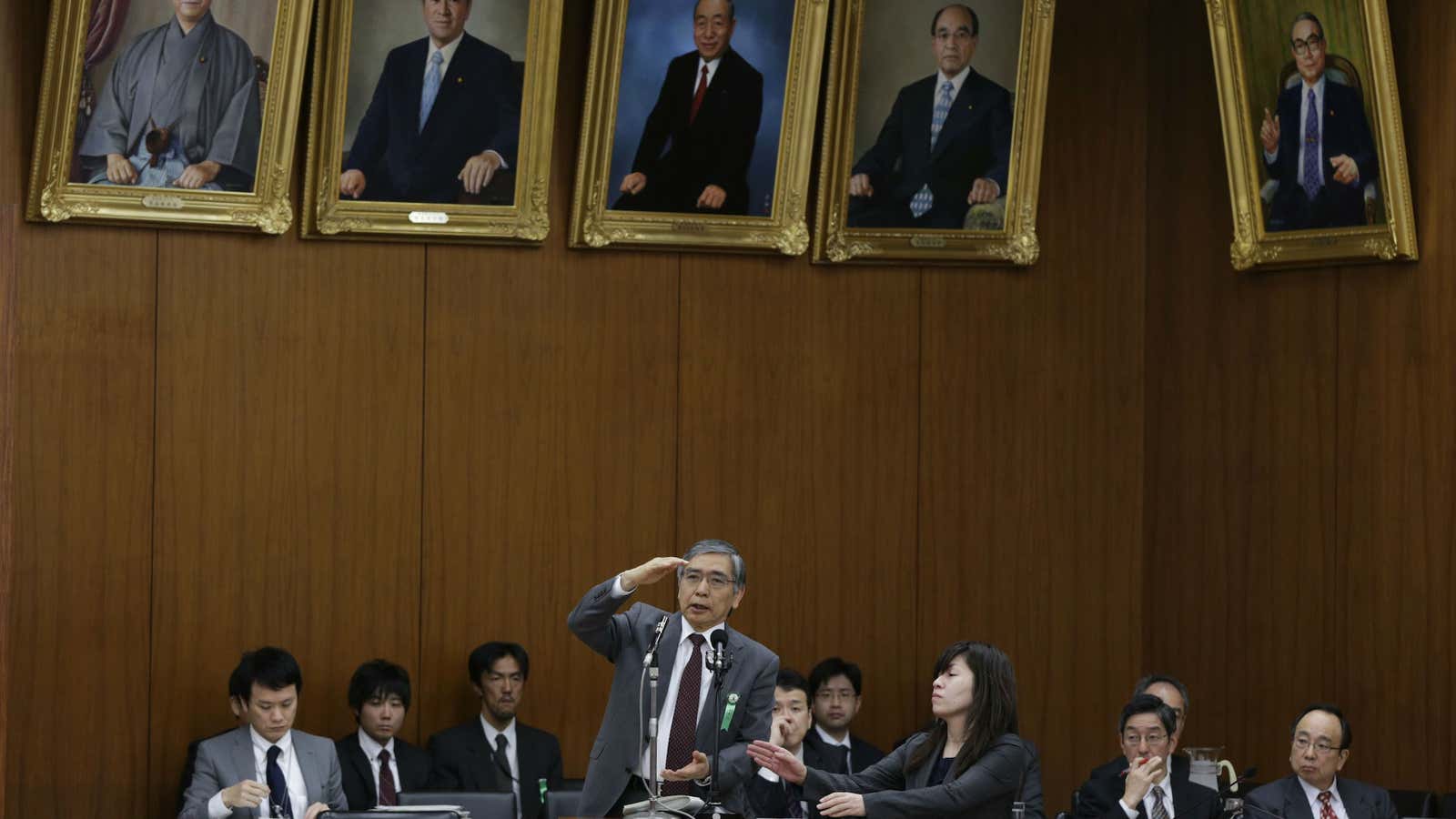 The glass ceiling for Japanese women is about this high.