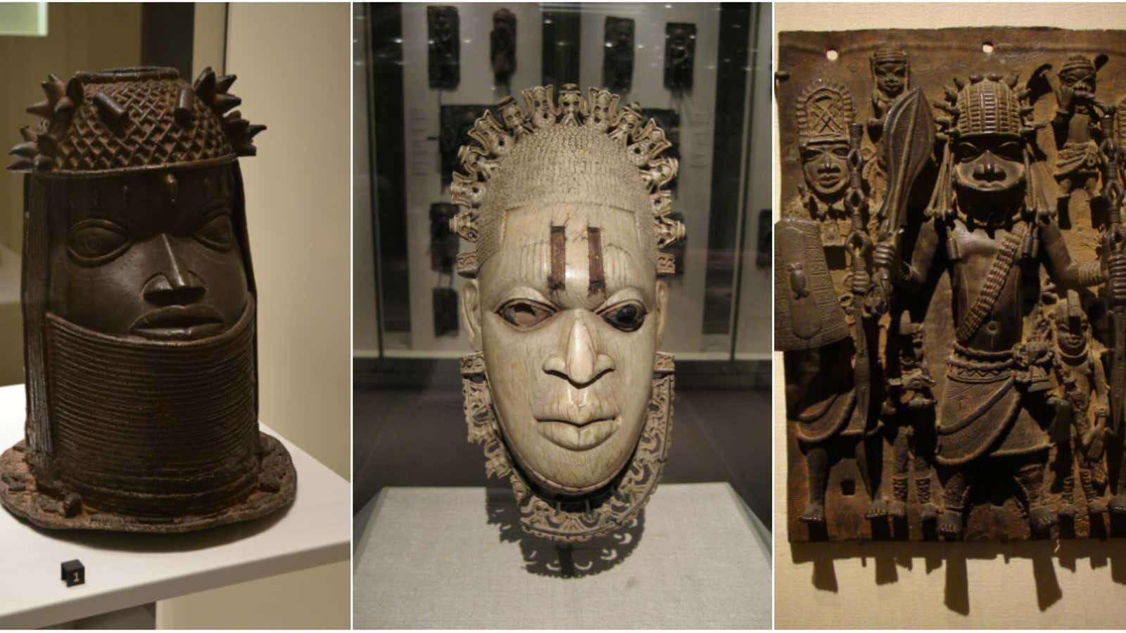 Examples of Benin kingdom art around the world