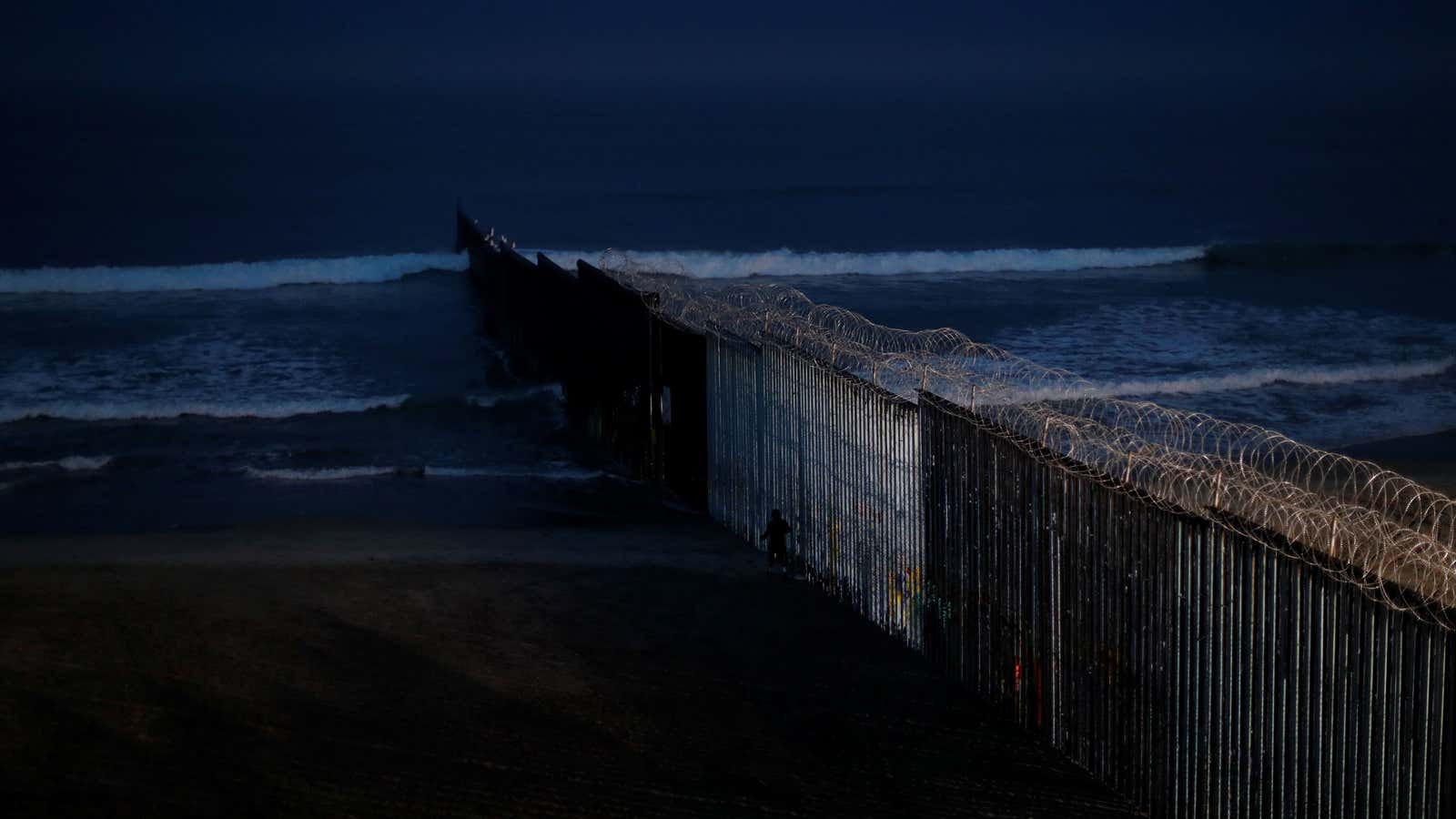 The fence at California’s Imperial Beach.