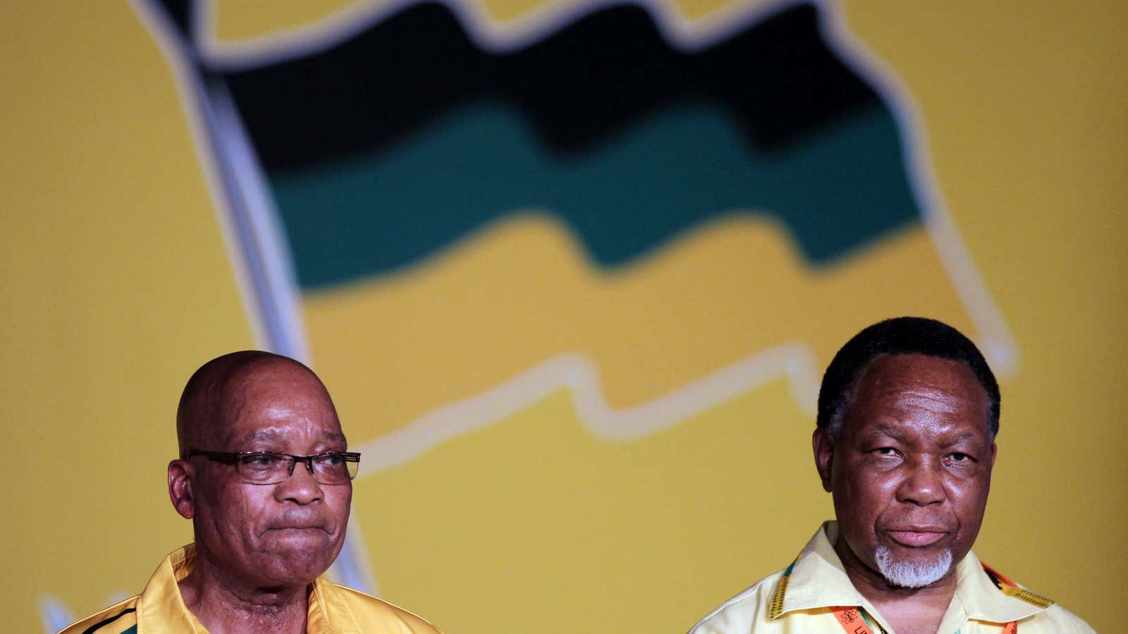 The ruling party African National Congress (ANC) president Jacob Zuma, left, with his deputy Kgalema Motlanthe, right, have a marred image to reform.