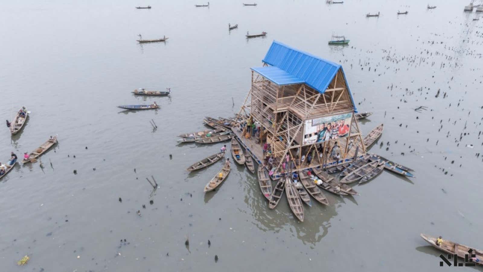 The Makoko Floating School, completed in March 2013.