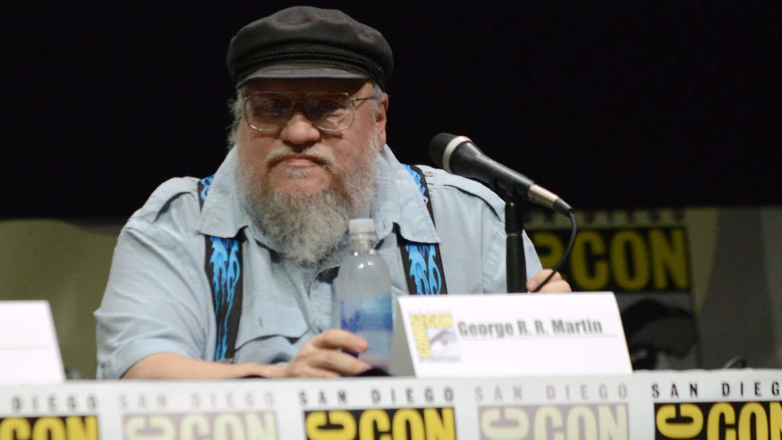 George R.R. Martin has released no “Game of Thrones” books since this photo was taken in 2013.