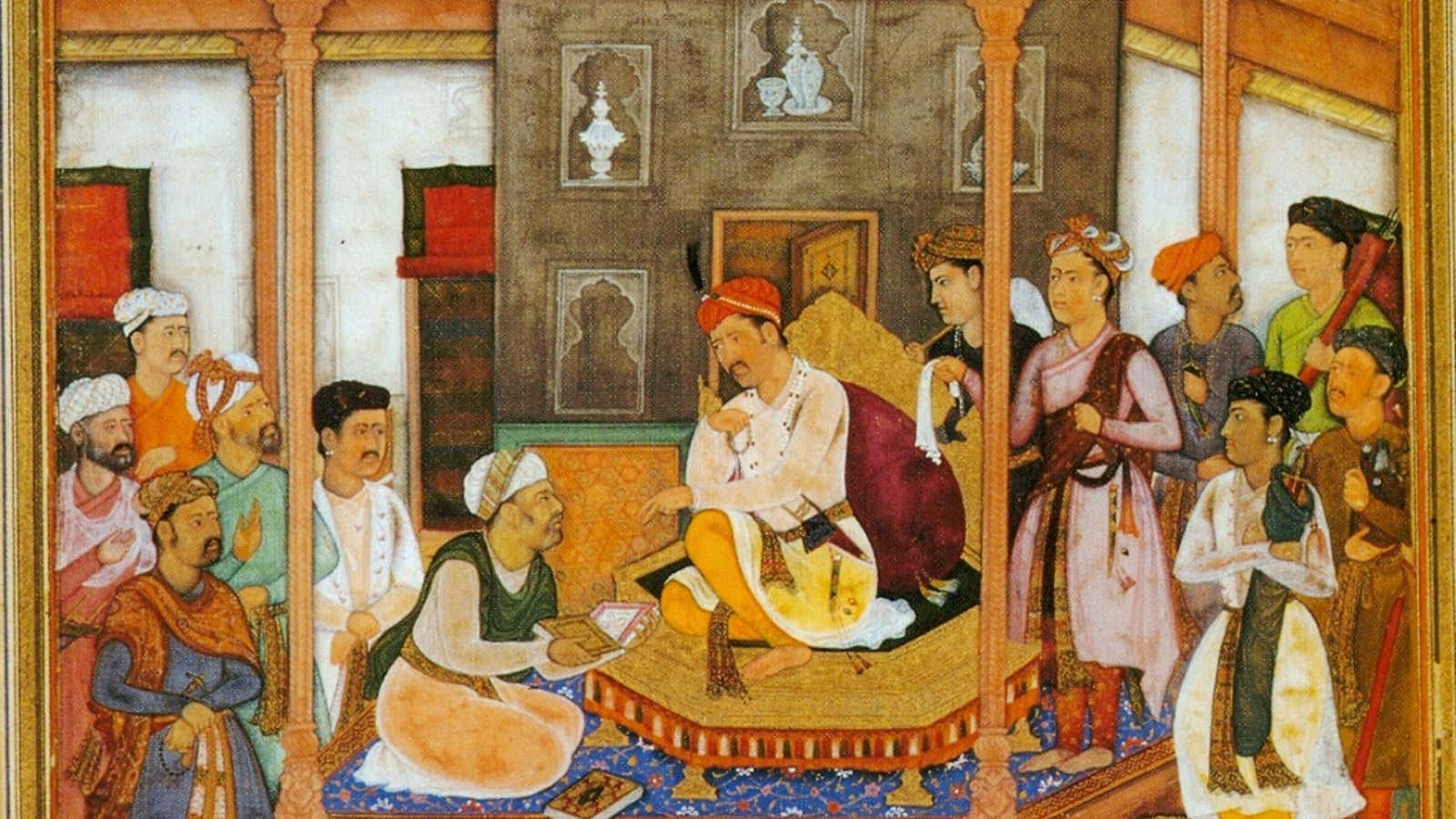 A scene from Akbar’s court.