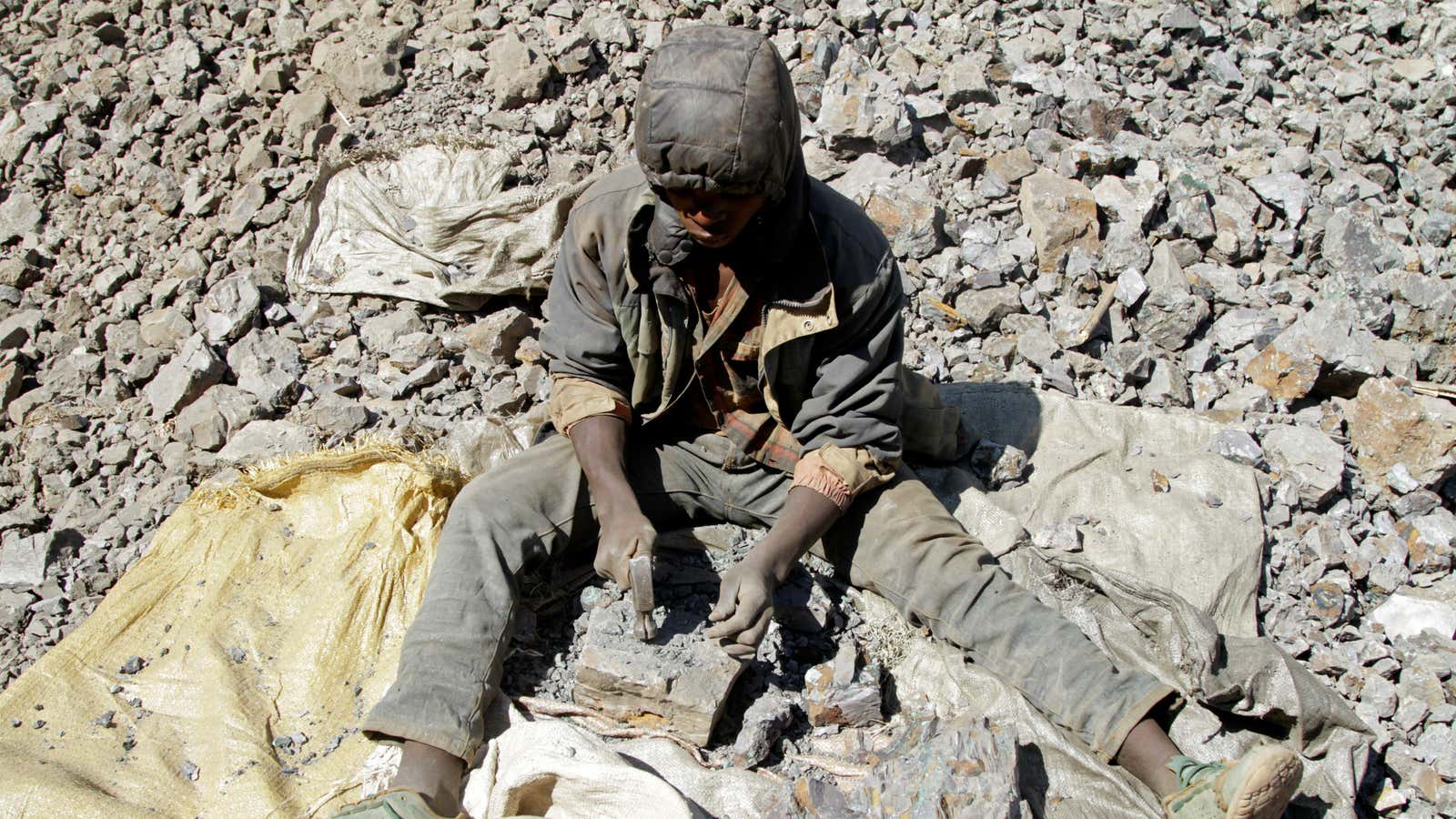 Small-scale cobalt miners in the Democratic Republic of the Congo often work in dangerous, underpaid conditions.