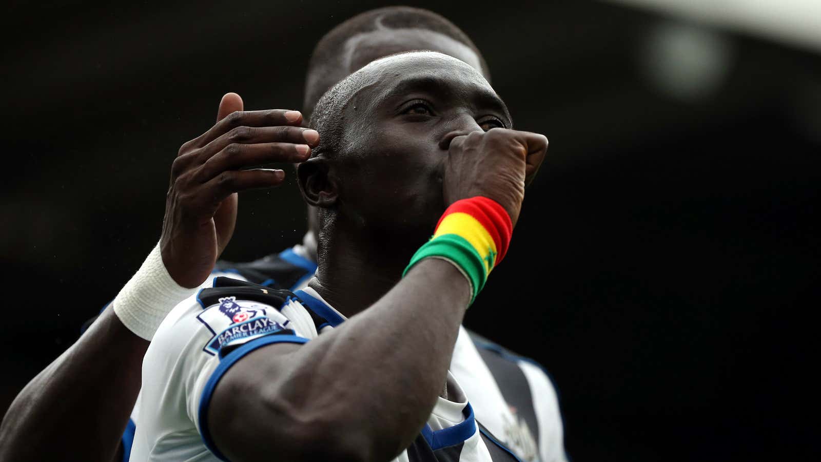 Newcastle United’s Senegalese striker Papiss Cisse celebrates his goal against Southampton.