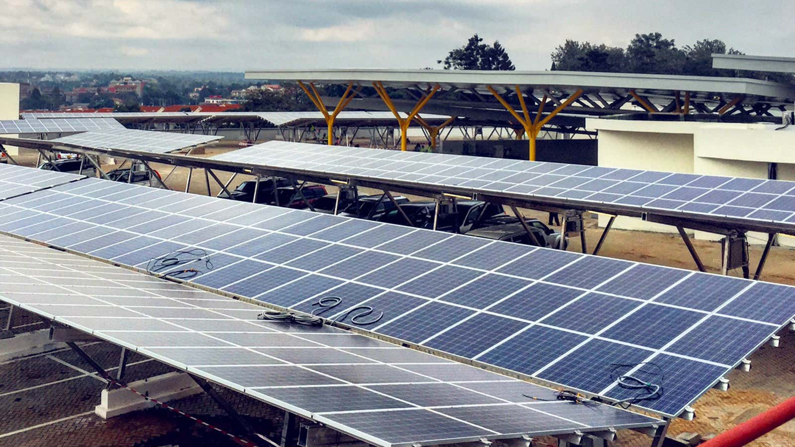 Solar4Africa installation under construction in Nairobi, Kenya