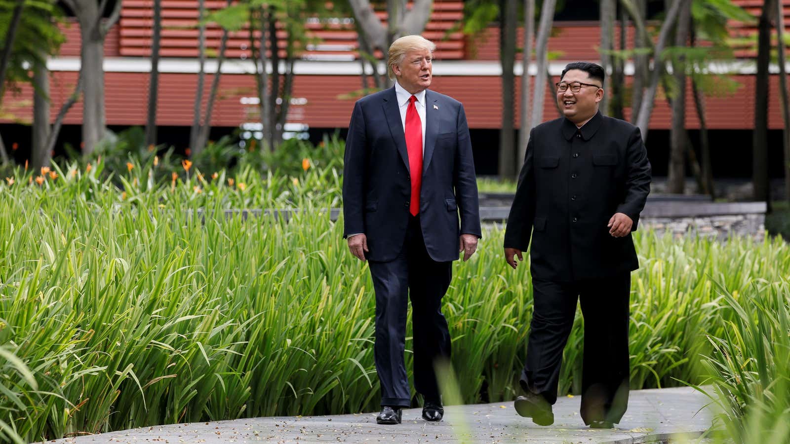 Kim Jong-un is believed to be around half Trump’s age.