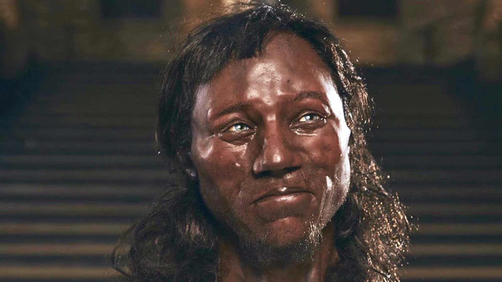 Genetic analysis reveals that the first Brit probably looked like this.
