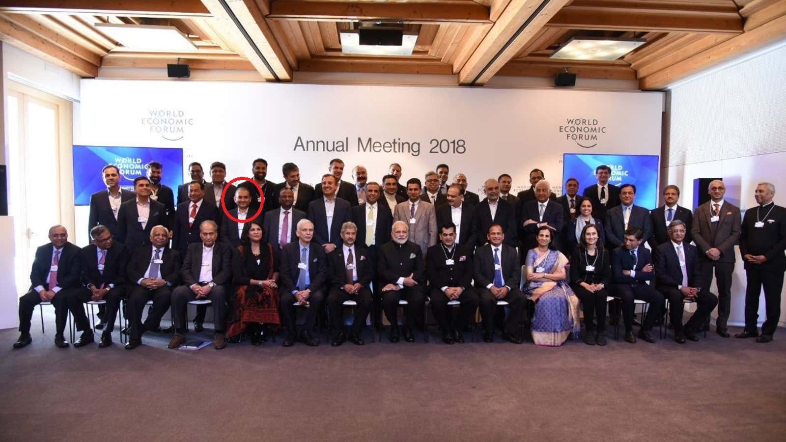 Nirav Modi at Davos.