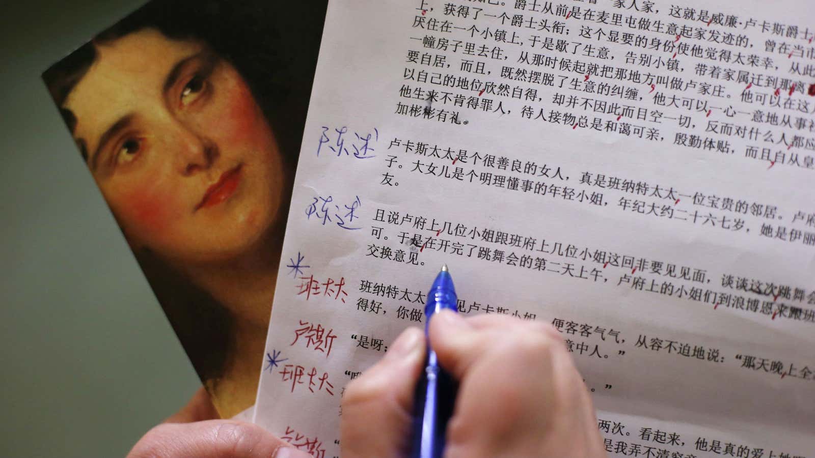 Reading Jane Austen in Chinese uses more parts of your brain.
