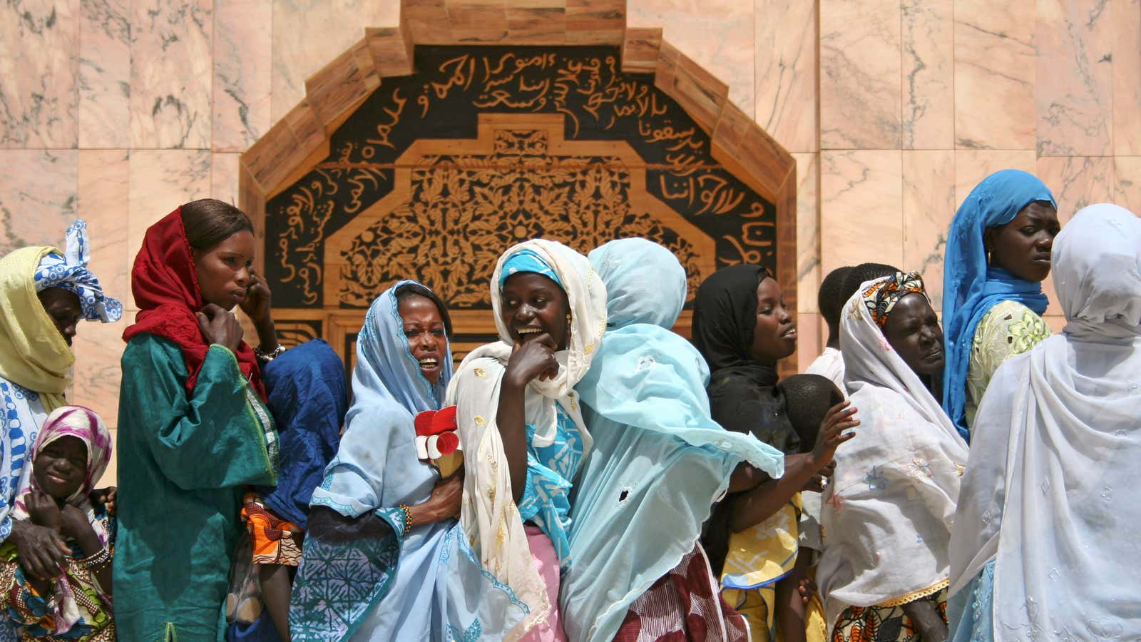 Pilgrims line up to enter the tomb of Cheikh Amadou Bamba, founder of the Mouride brotherhood, in Touba.