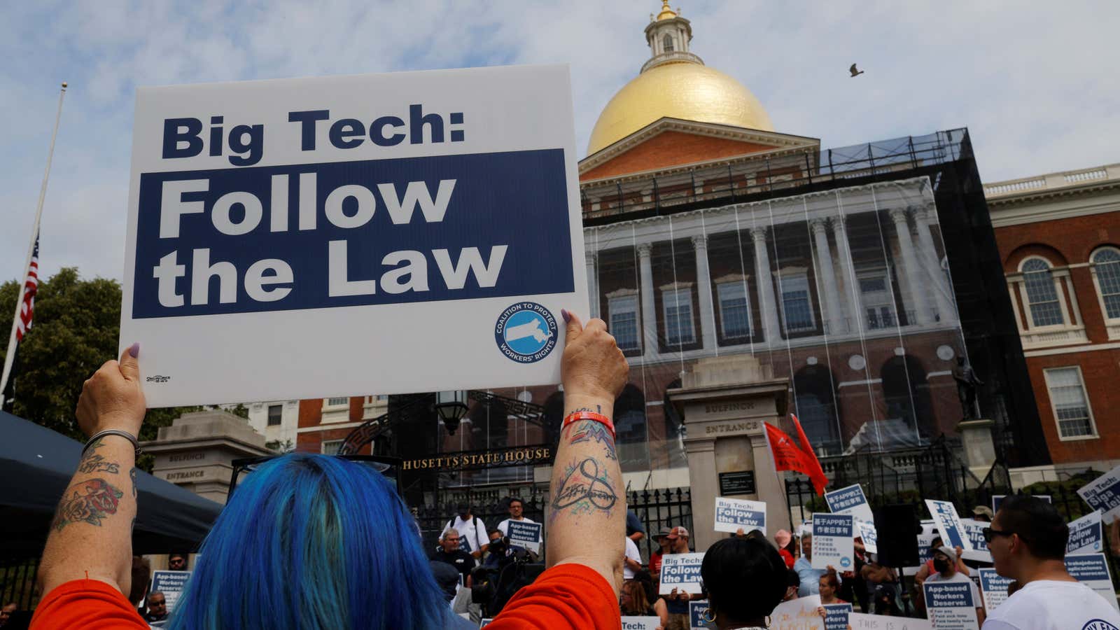 Protests notwithstanding, people trust tech companies more than any other industry, a new survey shows.