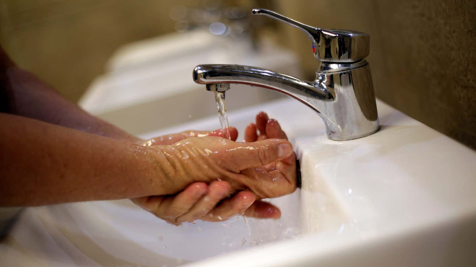 You should spend 20 seconds washing and drying your hands.