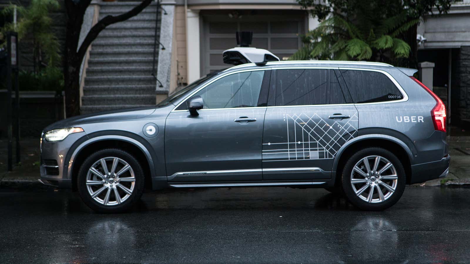 One of the Volvo XC90s Uber is debuting in San Francisco.