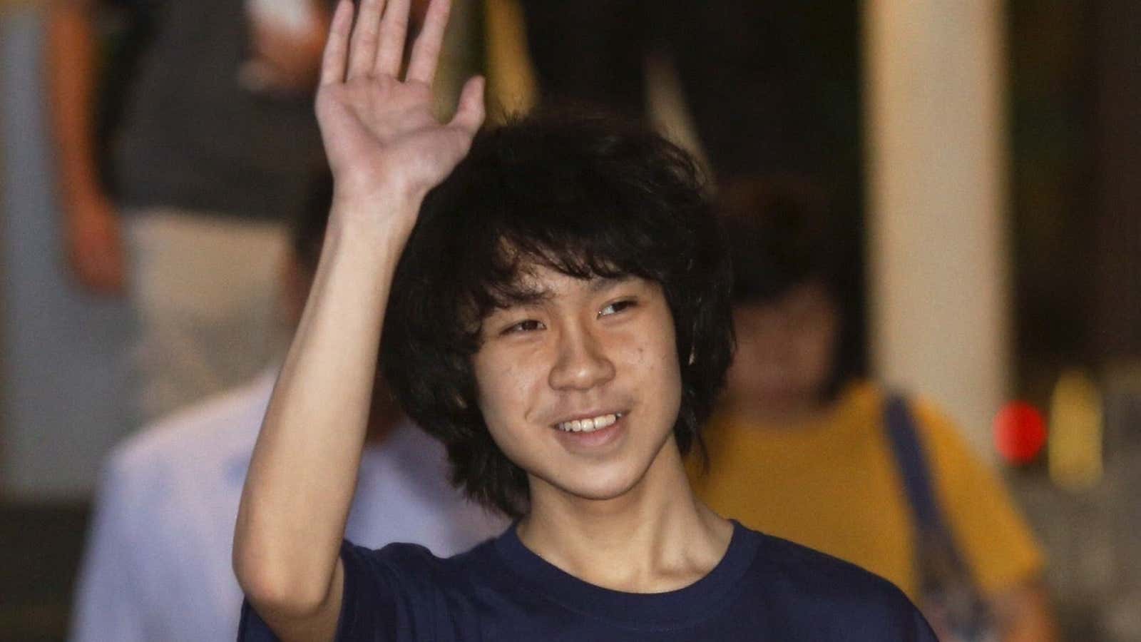 Amos Yee after his trial last month.