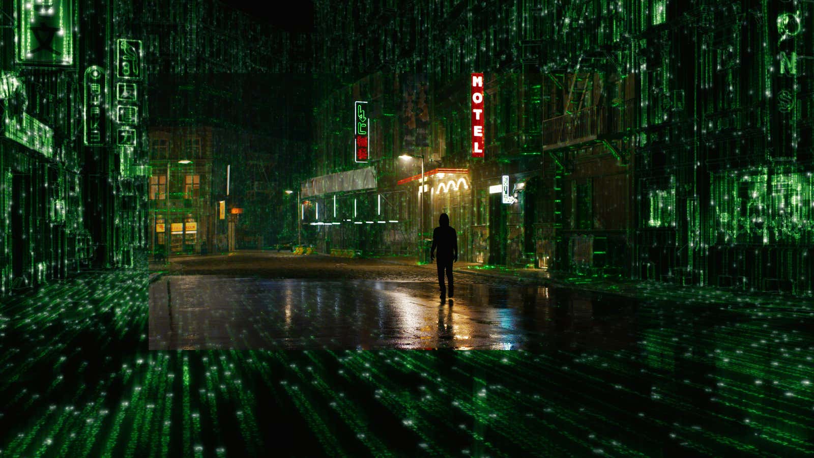A scene from “The Matrix Resurrections”