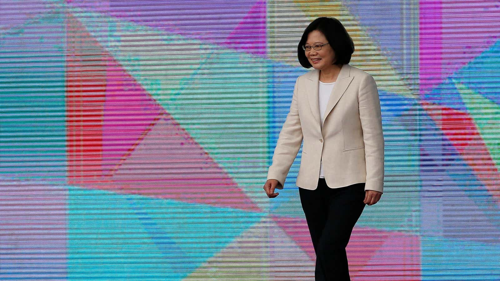 Taiwan’s president Tsai Ing-wen in her inauguration ceremony on May 20.