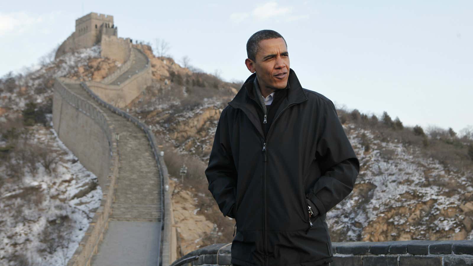 President Obama on the other Great Wall.