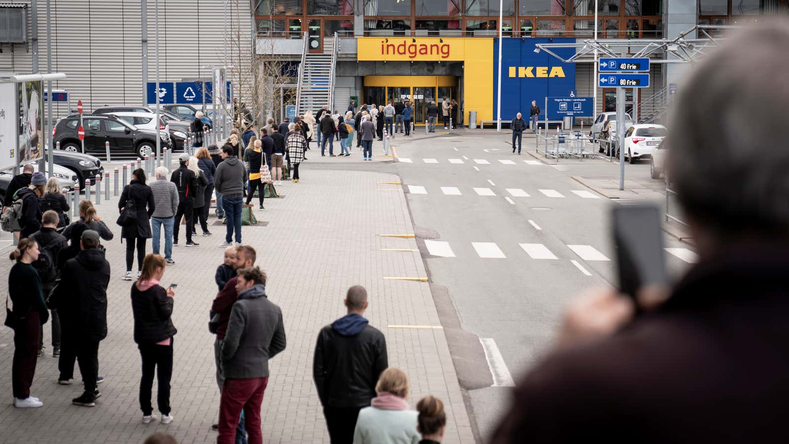 An Ikea reopens near Copenhagen.