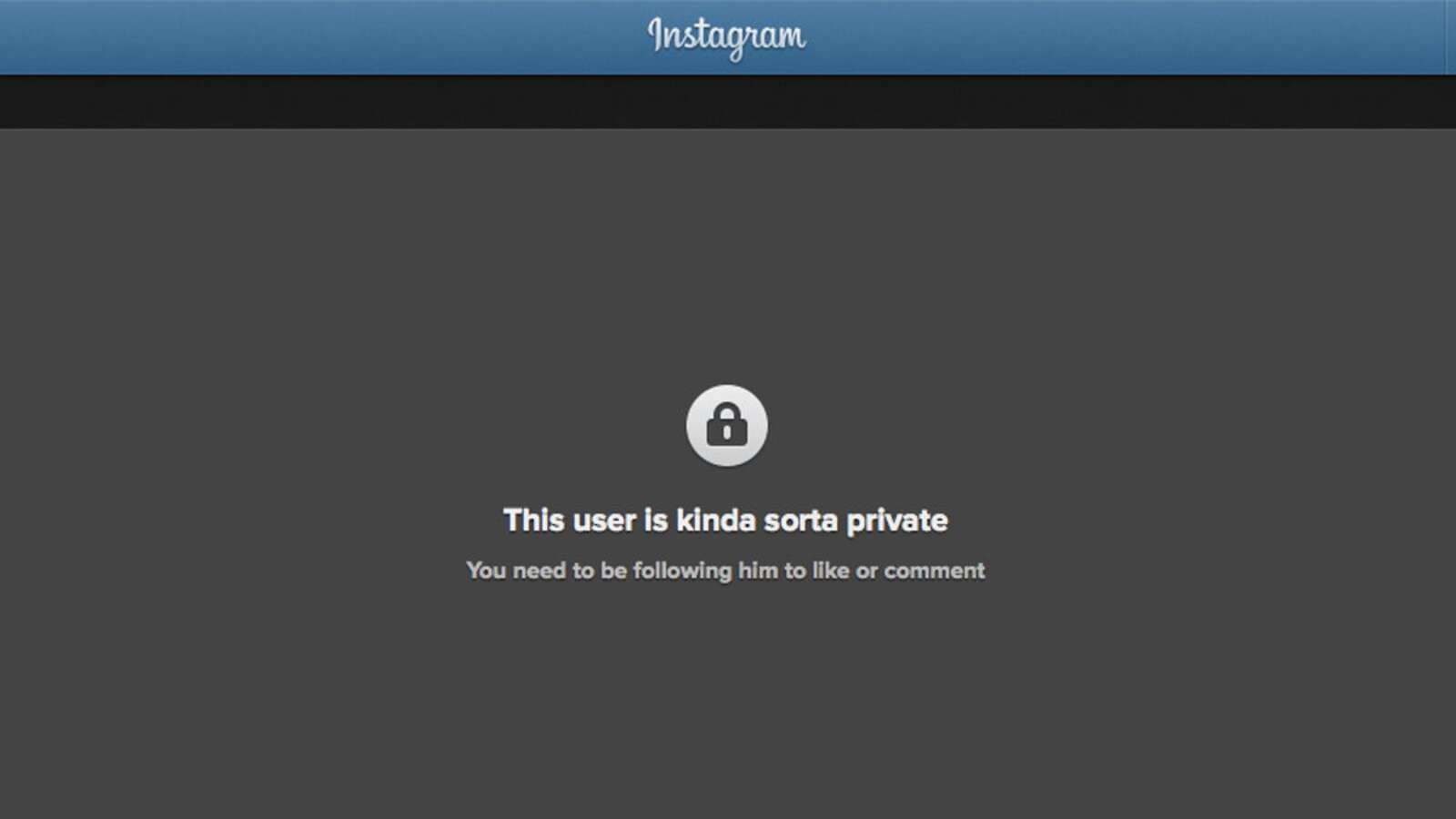 Instagram privacy screenshot
