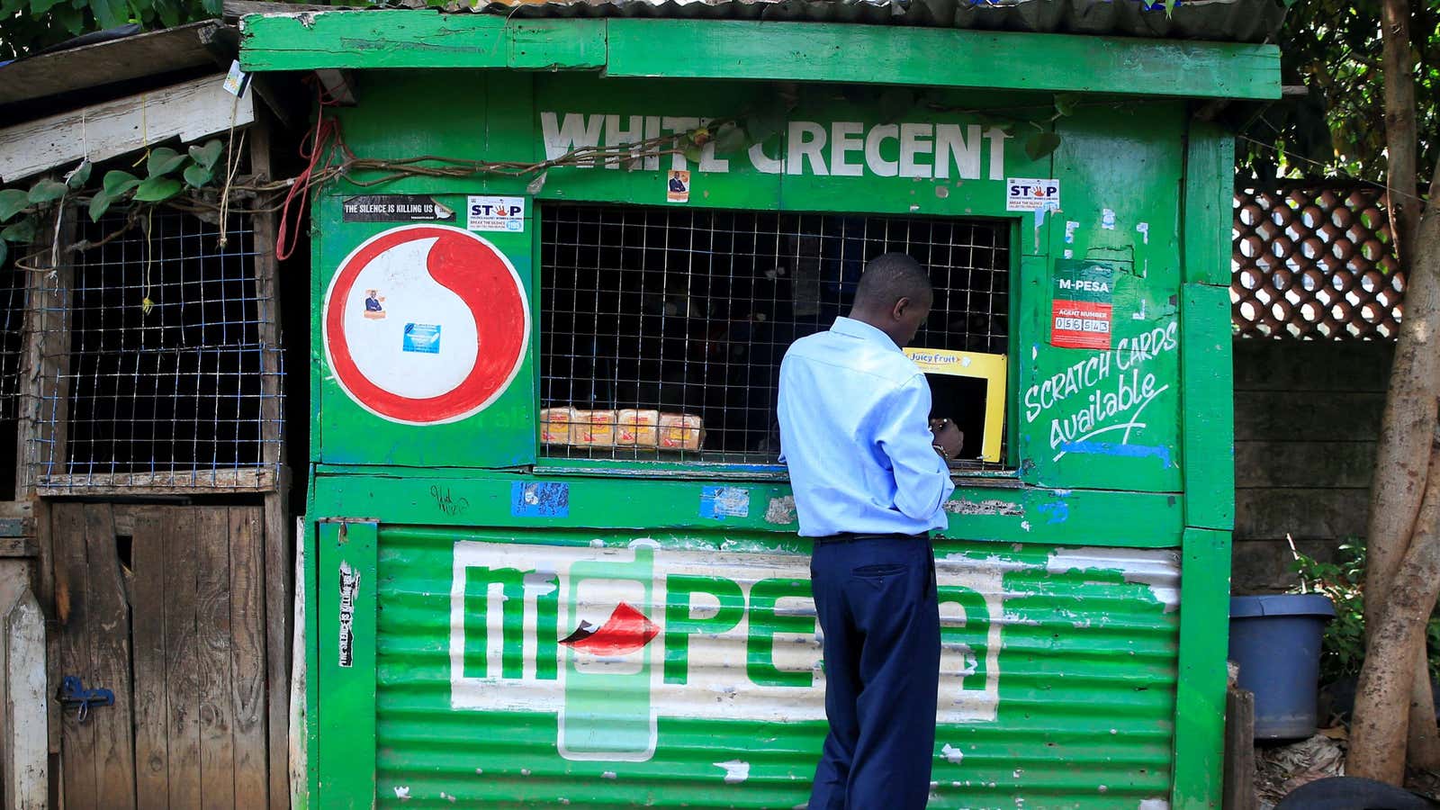 An M-Pesa agent coming near you.