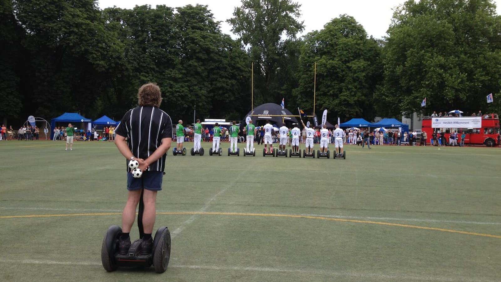 Steve Wozniak played in this year’s Segway polo world championships