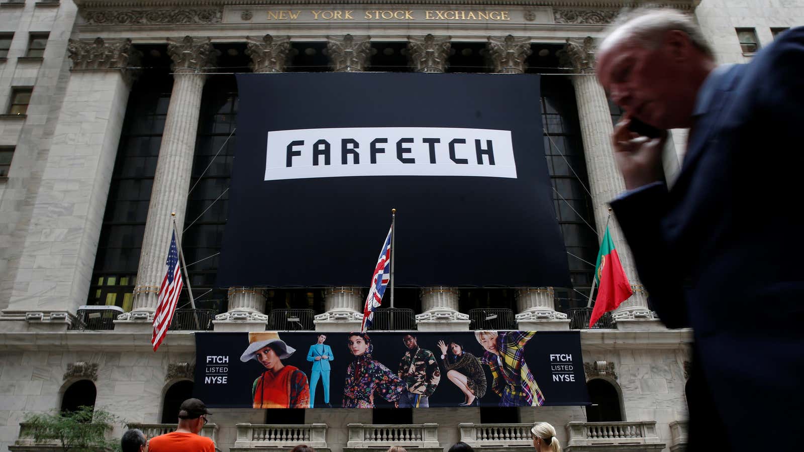 Farfetch’s stock-market debut on Sep. 21, 2018.