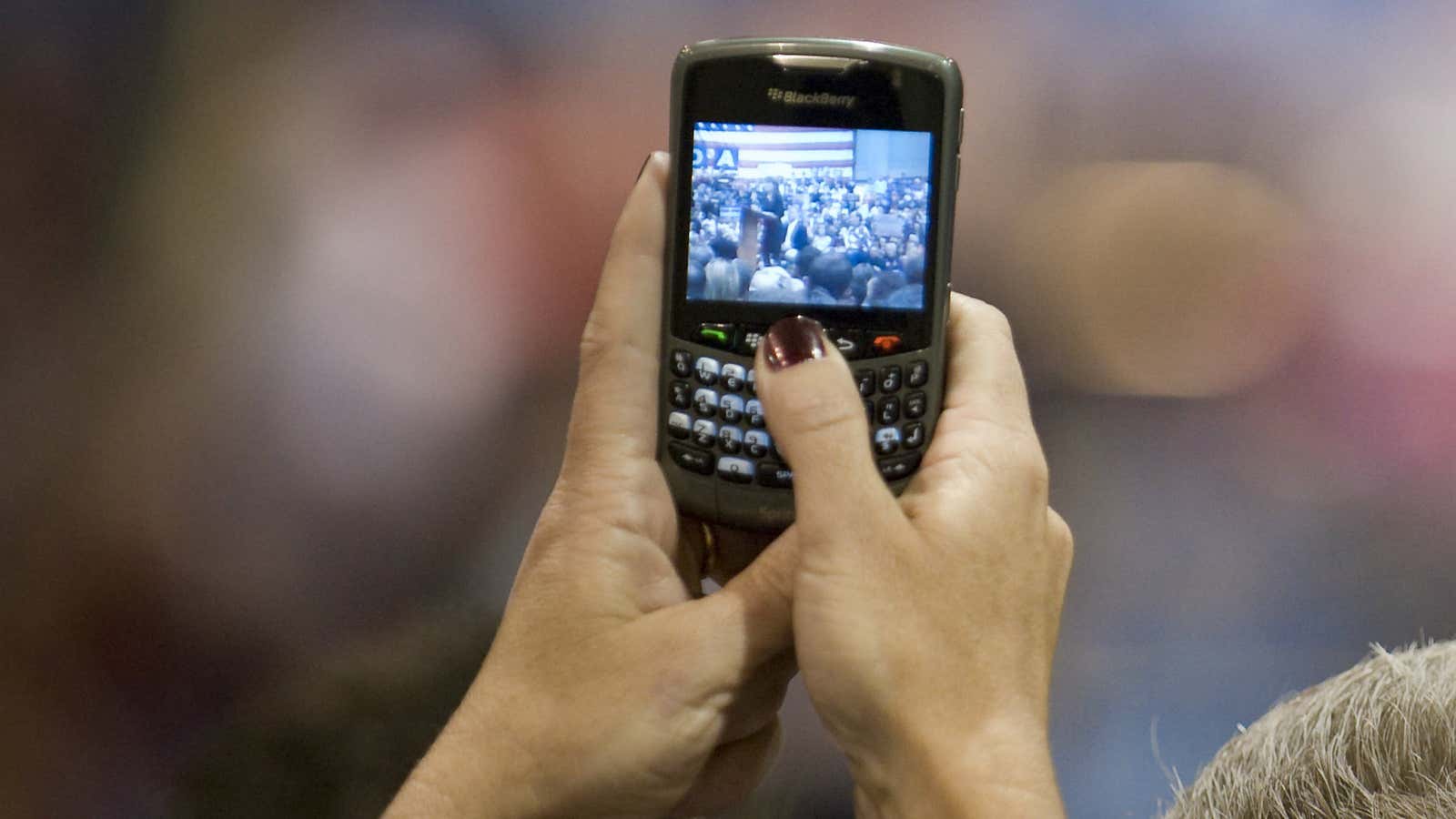 Hanging on by our thumbs: BlackBerry has a female-dominated customer base.