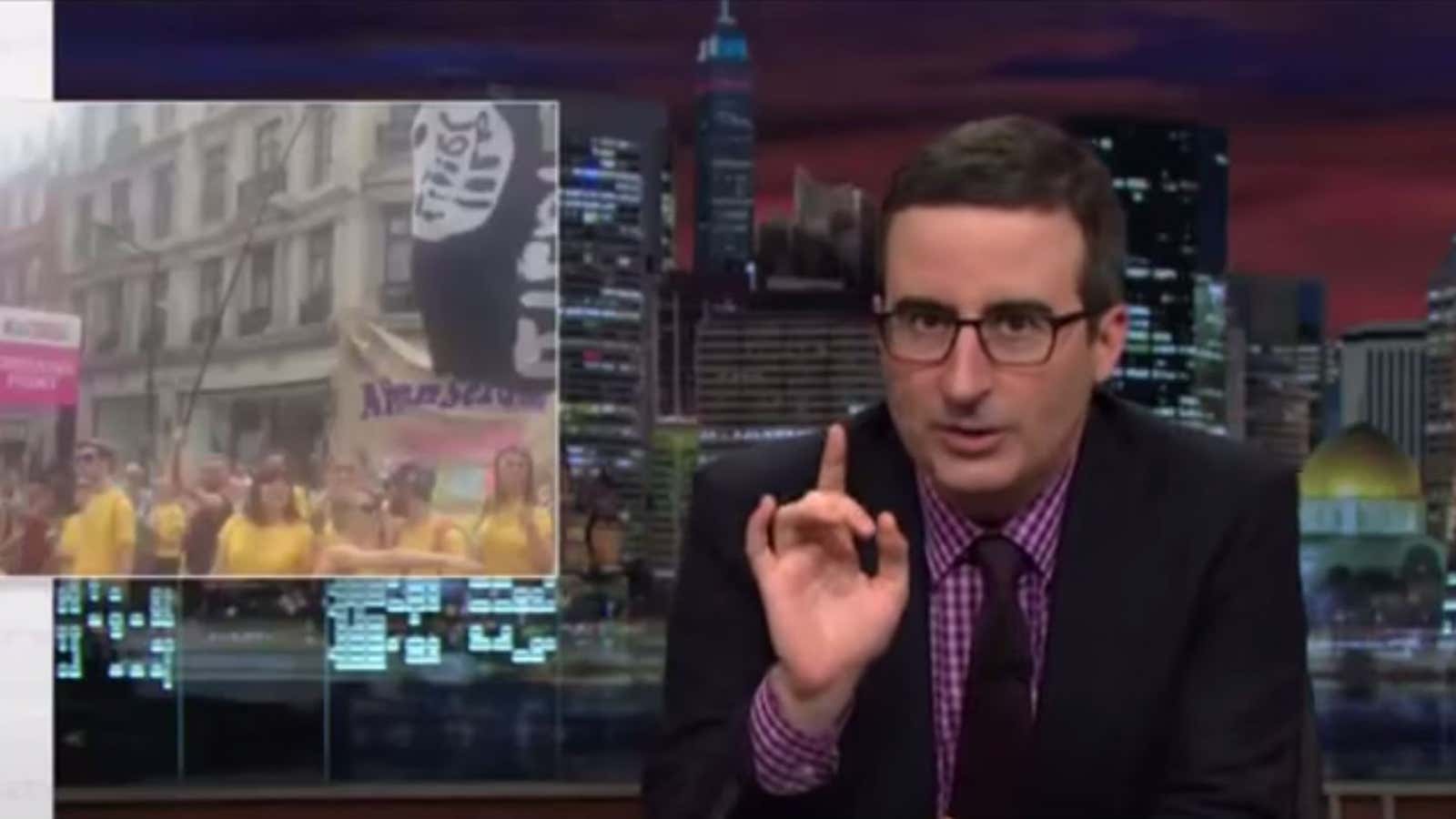 CNN made life easy for John Oliver this week.