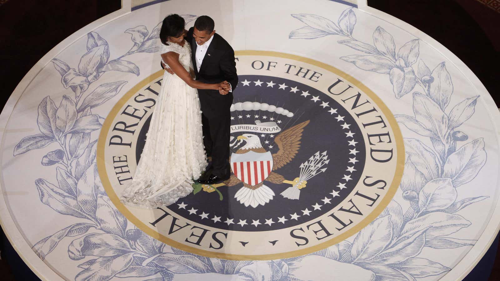 Waltzing out of the White House.