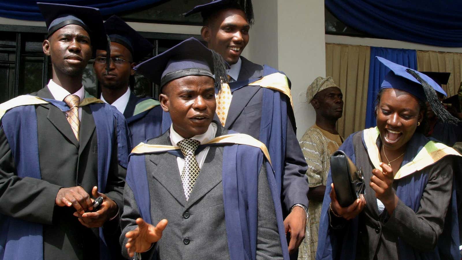 Graduating from a Nigerian university