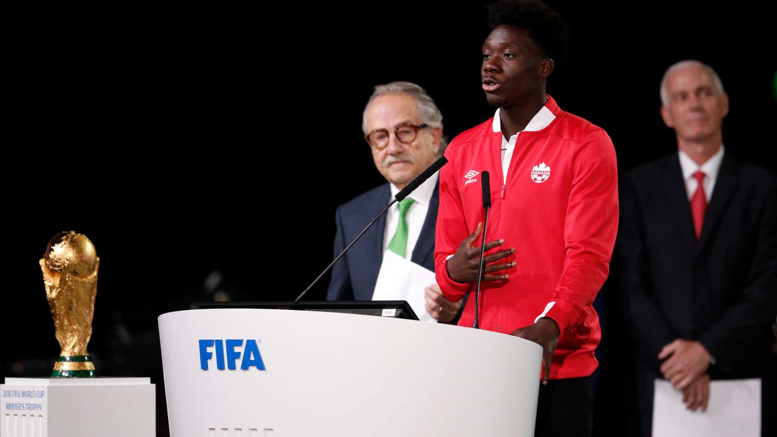 Alphonso Davies is the youngest ever player for Canada’s men’s national team.