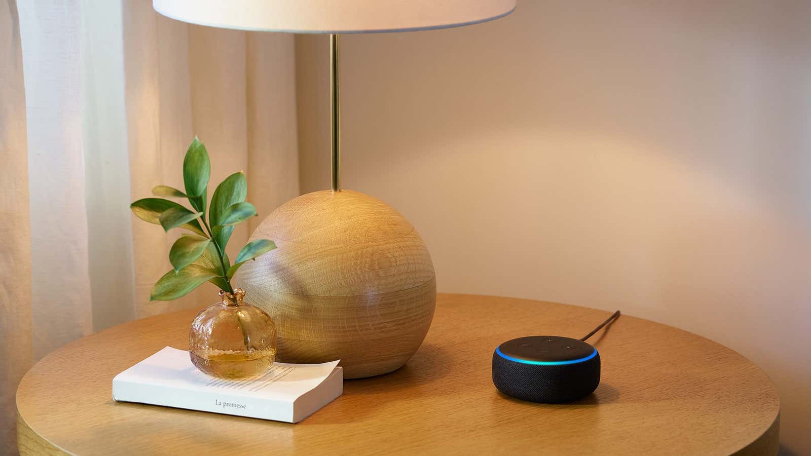 The Echo Dot (3rd generation), Amazon’s small, Alexa-enabled smart speaker.