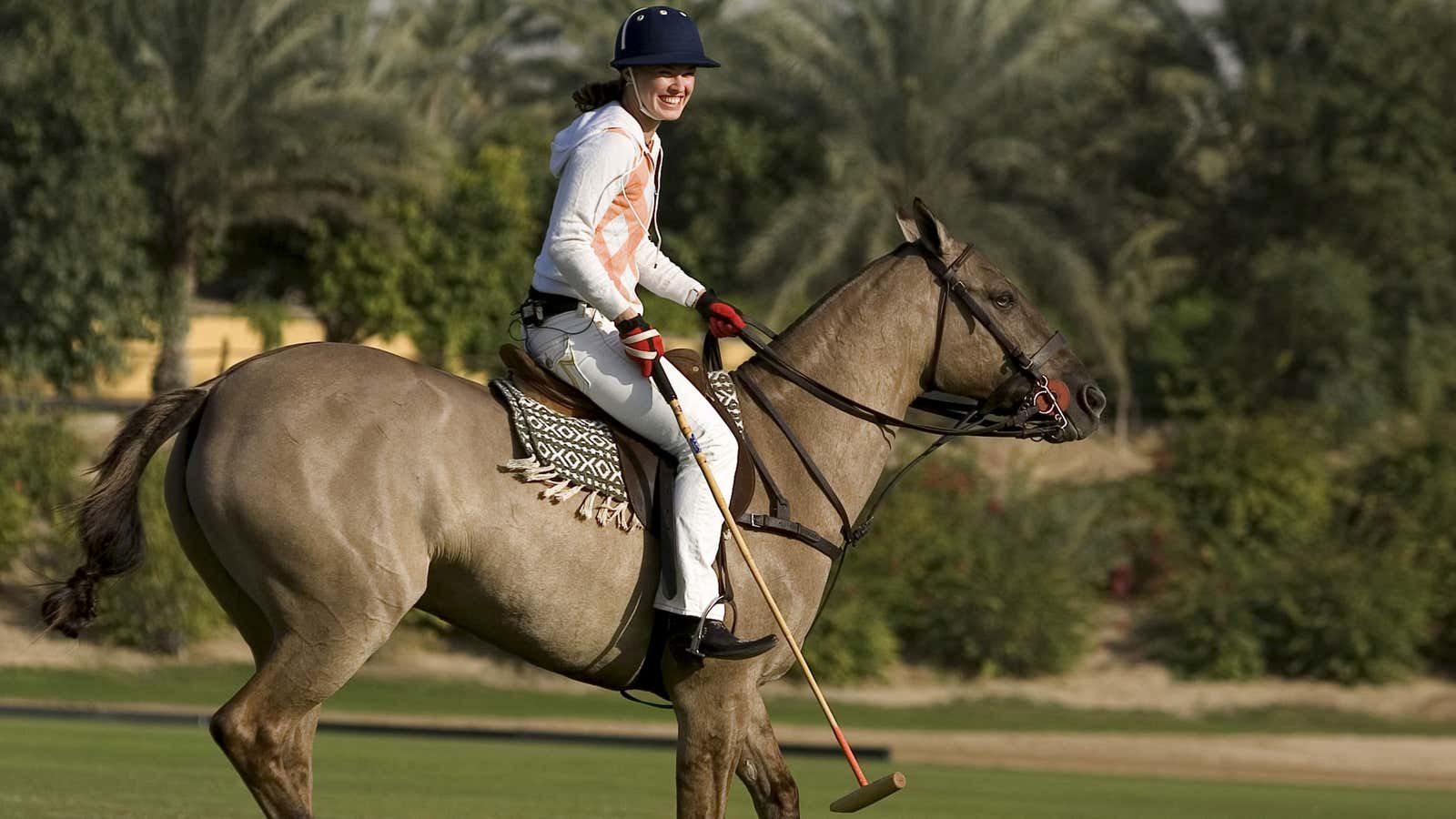 One more place to take polo lessons on artificial turf in the desert.