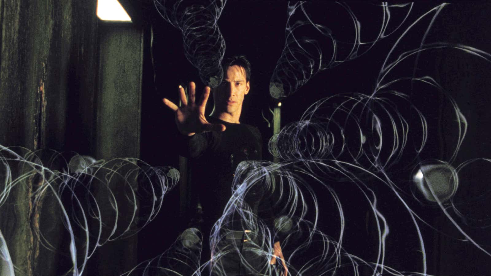 Keanu Reeves as Neo in “The Matrix”
