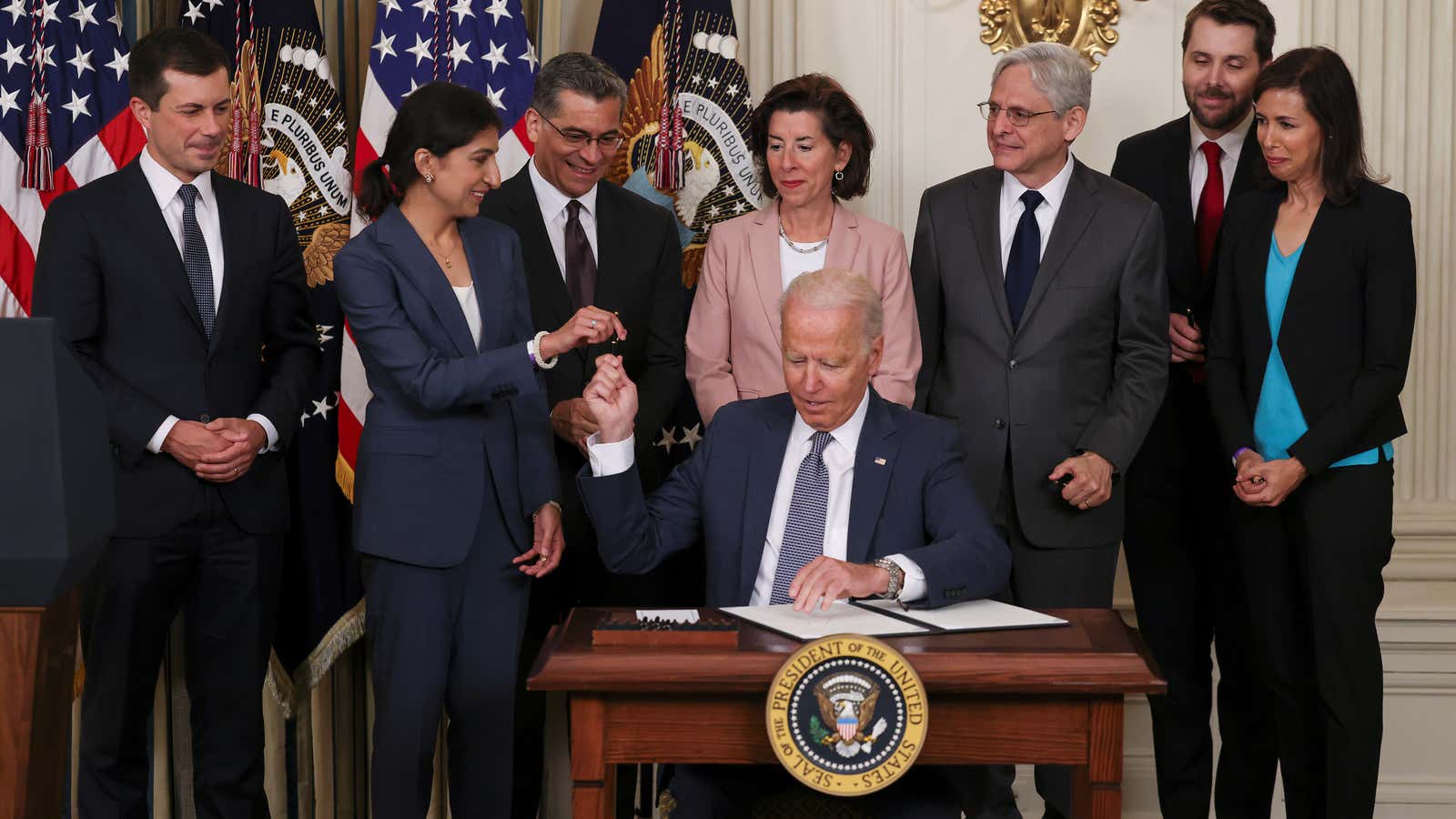 President Biden signed an executive order in 2021 to promote competitiveness in the American economy.