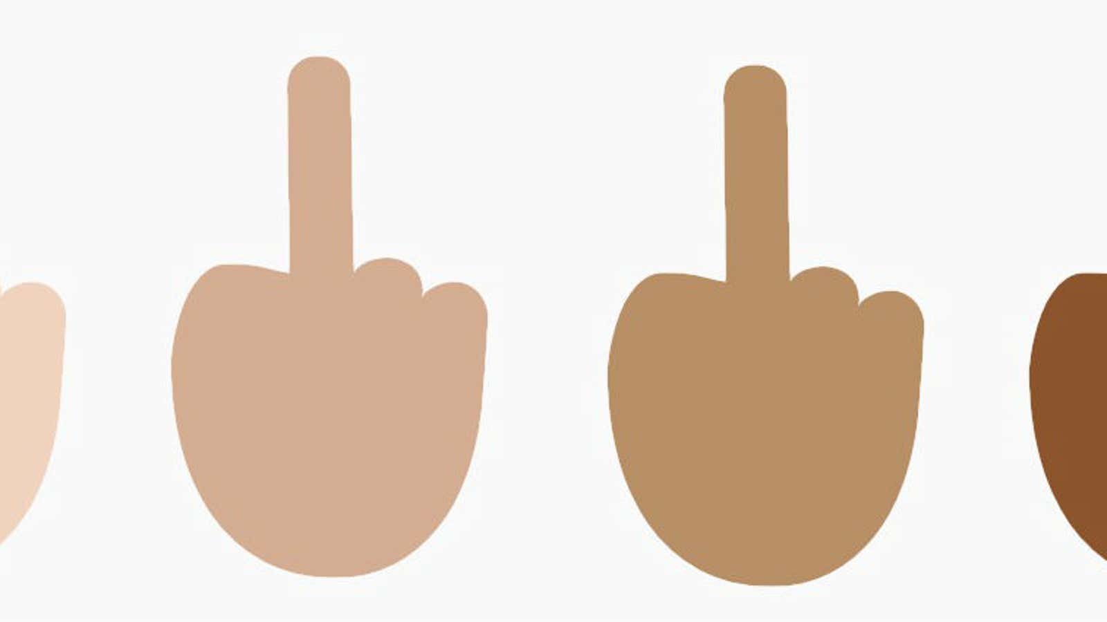 Microsoft is the only tech company daring enough to support the middle finger emoji