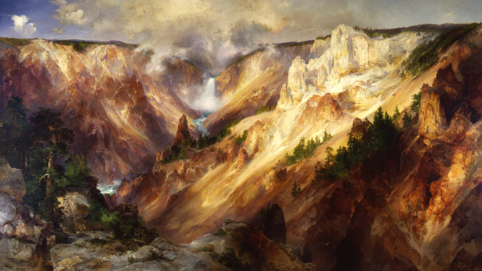 “The Grand Canyon of the Yellowstone” by Thomas Moran (1893-1901)