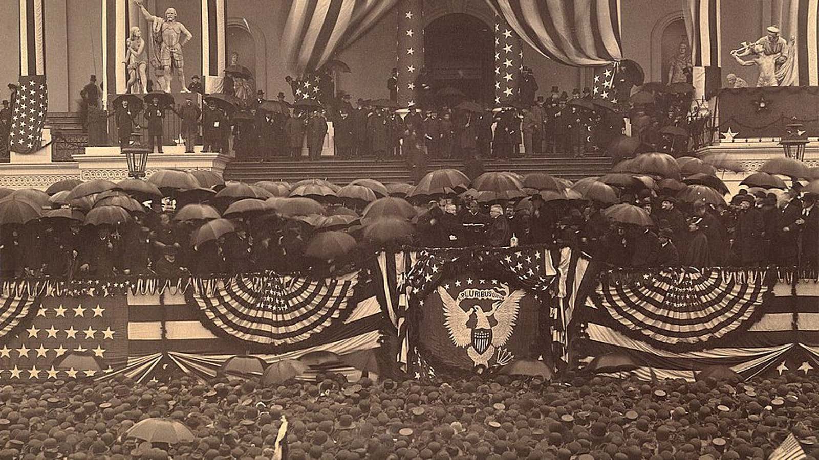 Benjamin Harrison’s inauguration, 1889.