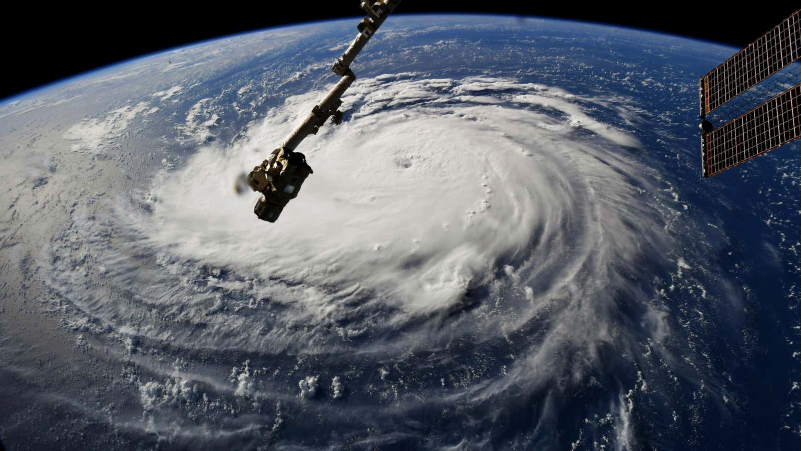 Hurricane Florence, seen from the International Space Station on Sept. 10.