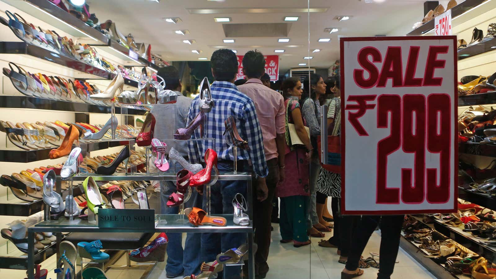 Footwear buyers, though, see some benefit in shopping in sales.