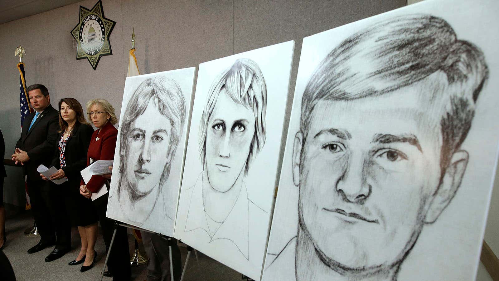 Drawings of the suspected serial killer.