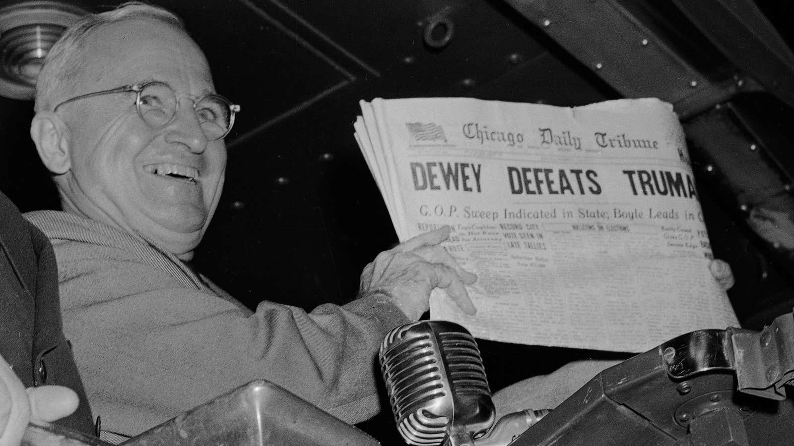 Truman in 1948: bad polling isn’t new.