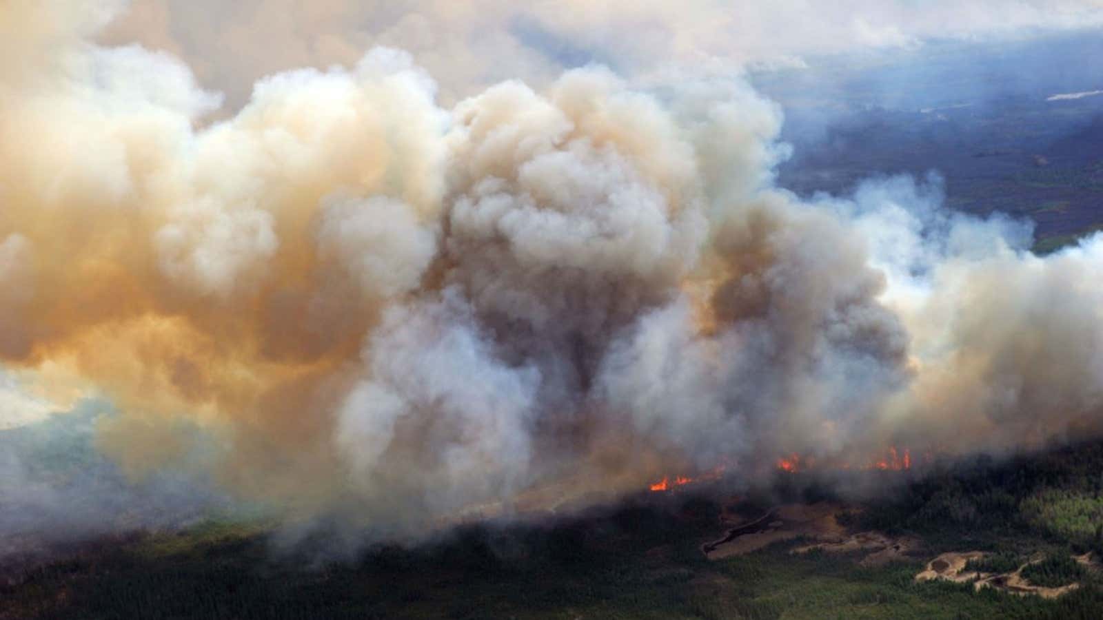 Smoke from this Canadian wildfire has traveled overseas.
