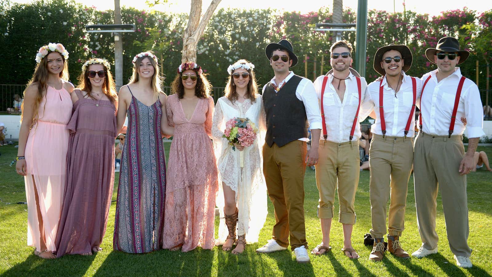 These people got married at Coachella.