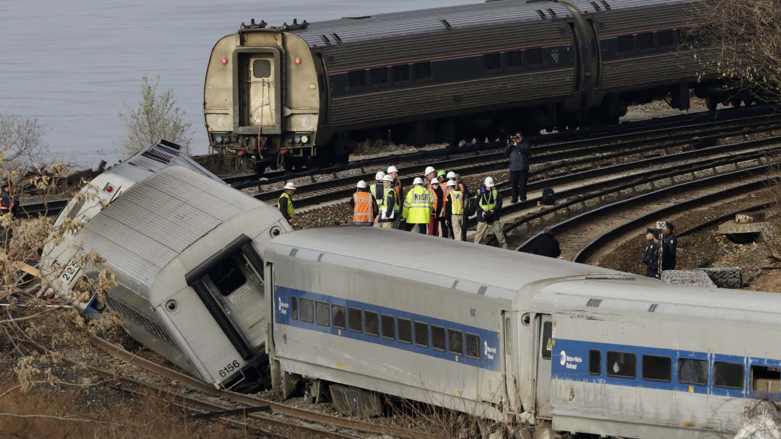 New York governor Andrew Cuomo said the derailment “looked like a toy train set that was mangled by some super-powerful force.”