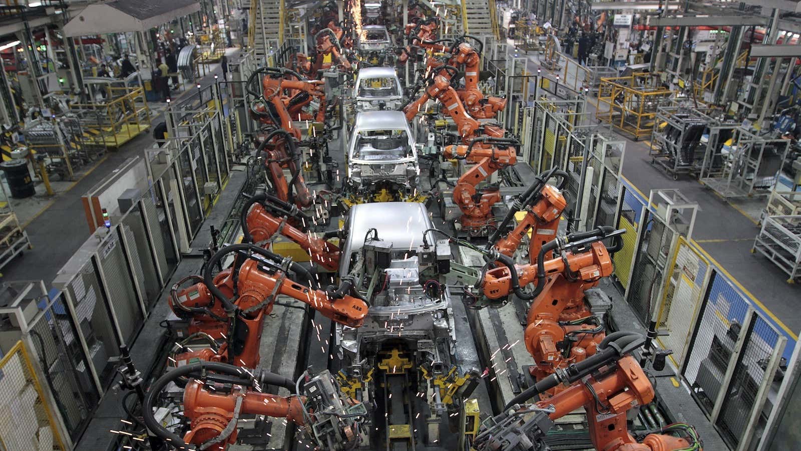 Many workers at automobile factories risk losing their fingers.