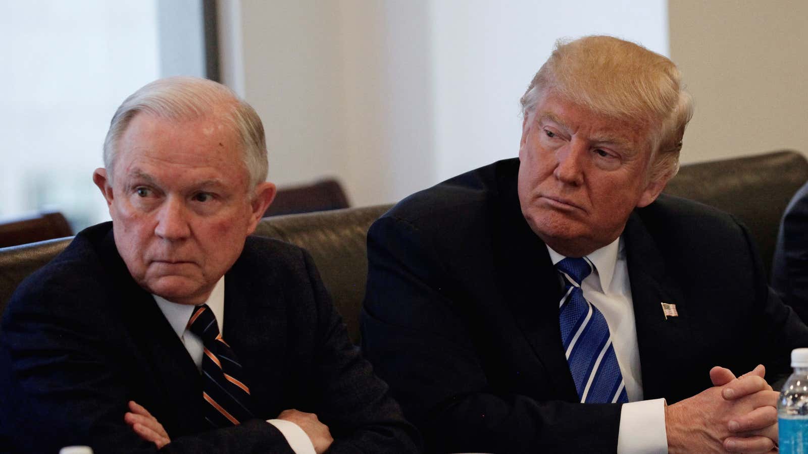 Trump and Sessions in December.