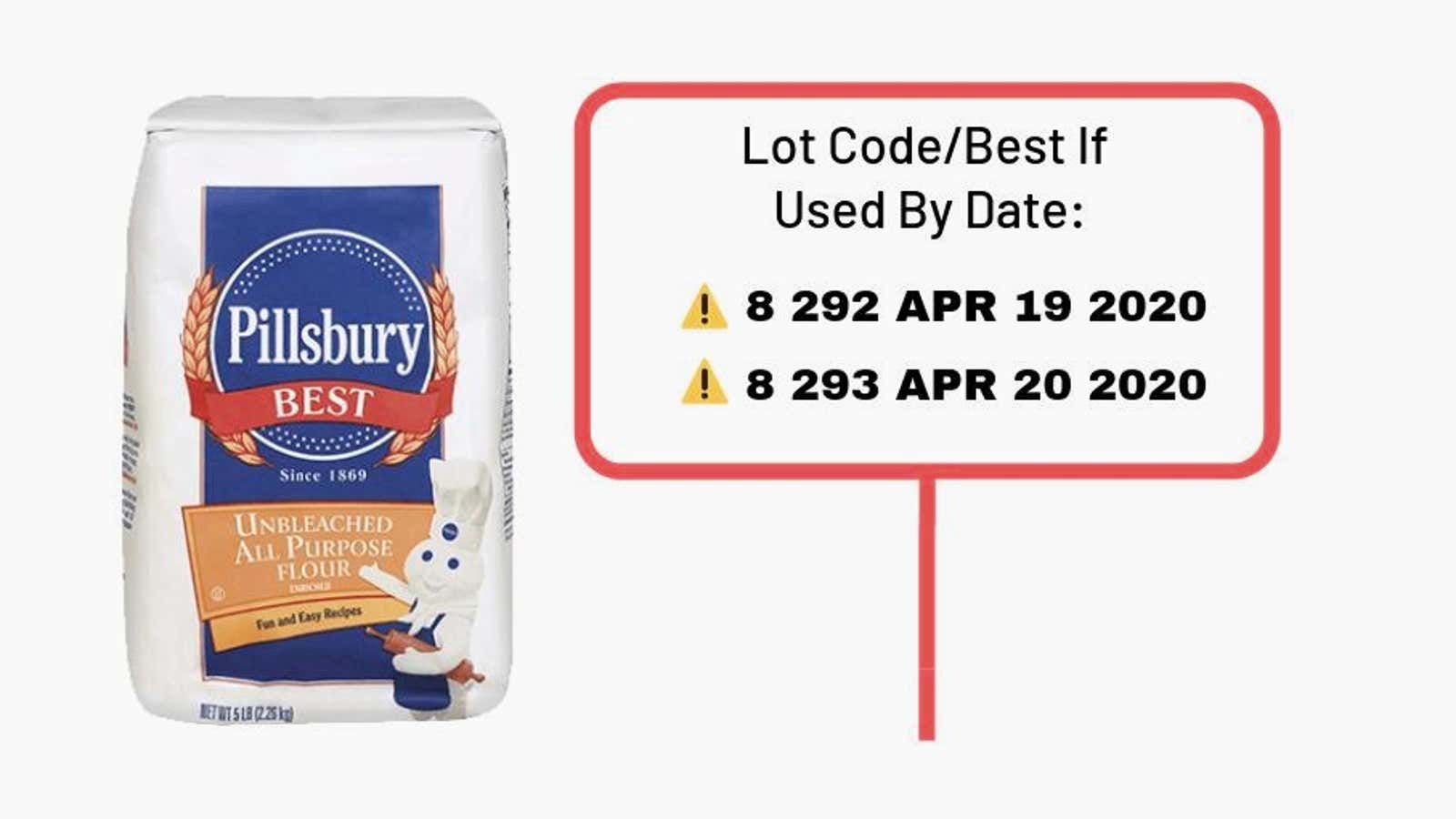 About 12,000 cases of Pillsbury flour were recalled on Monday.